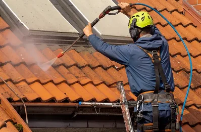Démoussage et hydrofuge de toiture à Bayons